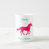 Pink Horse "I Love Horses" Specialty Mok (Voorkant)