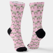 Pink horse socks sokken (Gebogen)