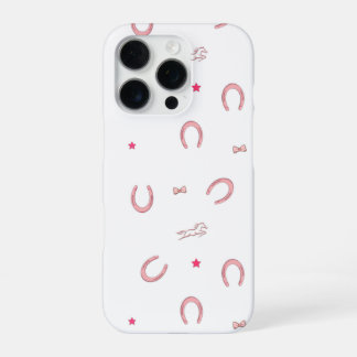 Pink Horseshoe Horse Girl Phone Case iPhone 16 Pro Hoesje