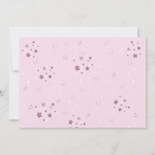 Pink Hot Air-ballons Teddy Bear Baby shower Bedankkaart (Achterkant)