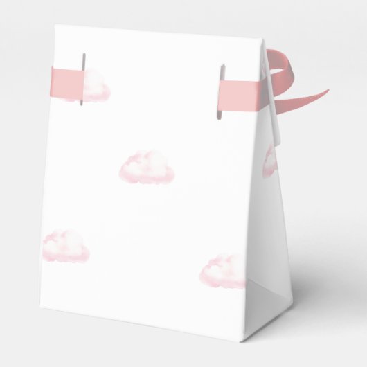 Pink Hot Air Balloon Girl Baby Shower Thank You Bedankdoosjes (Achterkant)