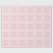 Pink Houndstooth Baby Diva Baby Shower Cadeaupapier (Vlak)