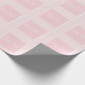 Pink Houndstooth Baby Diva Baby Shower Cadeaupapier (Hoek)