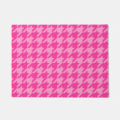 Pink Houndstooth Plaid Check Deurmat (Voorkant)