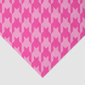 Pink Houndstooth Plaid Check Tissuepapier (Detail)