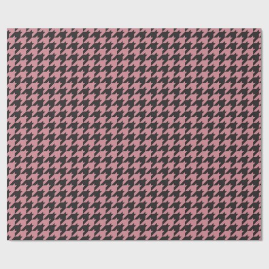 Pink Houndstooth Textile Pattern Cadeaupapier (Vlak)