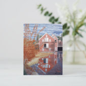 Pink House in Autumn Briefkaart (Staand voorkant)