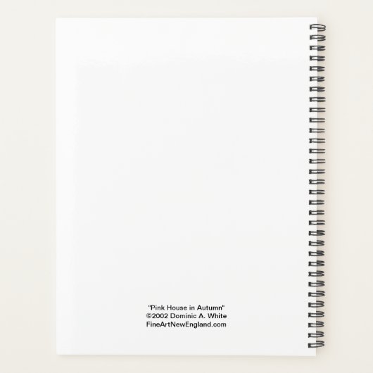 Pink House in Autumn Planner (Achterkant)