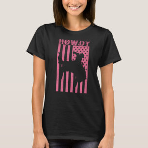 Pink Howdy Rodeo Western Land Southern Cowgirl T-shirt
