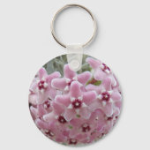 Pink Hoya Plant Flowers Floral Sleutelhanger (Voorkant)