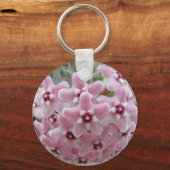 Pink Hoya Plant Flowers Floral Sleutelhanger (Voorkant)