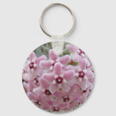 Pink Hoya Plant Flowers Floral Sleutelhanger (Achterkant)