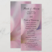Pink Hyacinth Flowers Wedding Programme Programmakaart (Voorkant / Achterkant)
