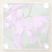 Pink Hyacinth Orchid Floral Glazen Onderzetter (Achterkant)