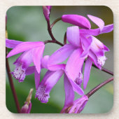 Pink Hyacinth Orchids Floral Bier Onderzetter (Voorkant)