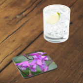 Pink Hyacinth Orchids Floral Bier Onderzetter