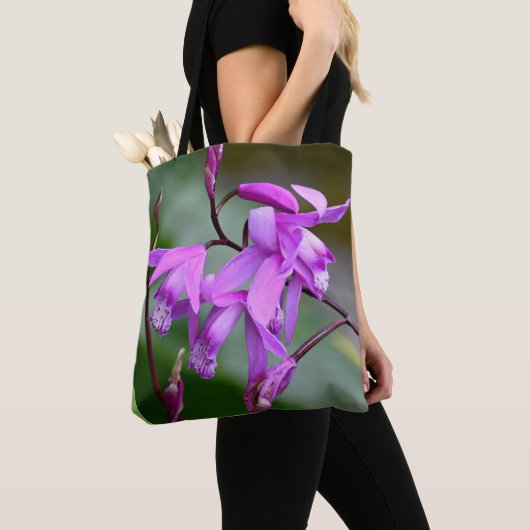 Pink Hyacinth Orchids Floral Tote Bag (Dichtbij)
