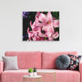 Pink Hyacinth Spring Floral Canvas Afdruk (Insitu (Woonkamer))