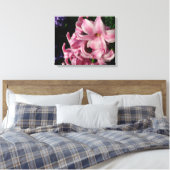 Pink Hyacinth Spring Floral Canvas Afdruk (Insitu (Slaapkamer))