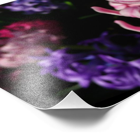 Pink Hyacinth Spring Floral Foto Afdruk (Hoek)