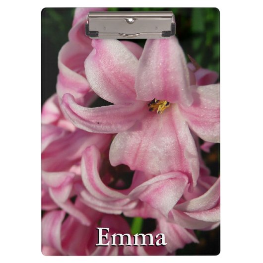 Pink Hyacinth Spring Floral Klembord (Voorkant)