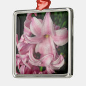 Pink Hyacinth Spring Floral Metalen Ornament (Links)