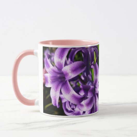 Pink Hyacinth Spring Floral Mok (Links)