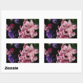 Pink Hyacinth Spring Floral Rechthoekige Sticker (Vel)