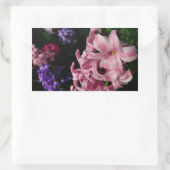 Pink Hyacinth Spring Floral Rechthoekige Sticker (Tas)