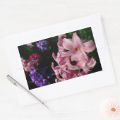 Pink Hyacinth Spring Floral Rechthoekige Sticker (Envelop)