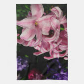 Pink Hyacinth Spring Floral Theedoek (Verticaal)