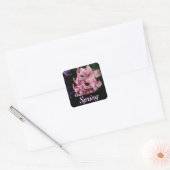 Pink Hyacinth Spring Floral Vierkante Sticker (Envelop)
