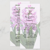 Pink Hyacinths Duo Wedding Program Programmakaart (Voorkant / Achterkant)