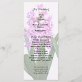 Pink Hyacinths Duo Wedding Program Programmakaart (Voorkant)