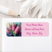 Pink Hyacinths Floral Retouradres Etiket (Insitu)