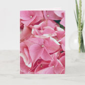 Pink Hydrangea Birthday Kaart (Voorkant)