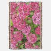 Pink Hydrangea Blooms Floral Deken (Voorkant Verticaal)