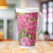 Pink Hydrangea Blooms Floral Latte Mok
