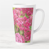 Pink Hydrangea Blooms Floral Latte Mok (Rechts)