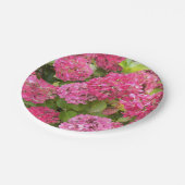 Pink Hydrangea Blooms Floral Papieren Bordje (Gekanteld)