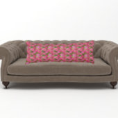 Pink Hydrangea Blooms Floral Pattern Lichaamskussen