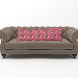 Pink Hydrangea Blooms Floral Pattern Lichaamskussen