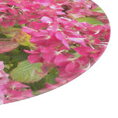 Pink Hydrangea Blooms Floral Snijplank (Hoek)