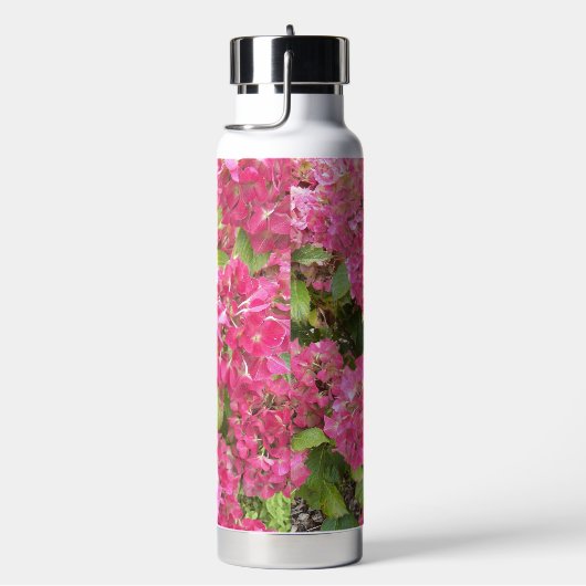 Pink Hydrangea Blooms Floral Waterfles (Rechts)