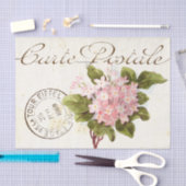 Pink Hydrangea Carte Postale Flower  Frans Tissuepapier (Craft)
