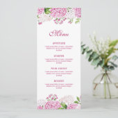Pink Hydrangea Classic Menu (Staand voorkant)