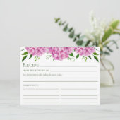 Pink Hydrangea Floral Recipe Informatiekaartje (Staand voorkant)