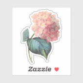  Pink Hydrangea Floral Sticker (Vel)