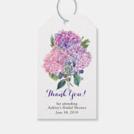 Pink Hydrangea Floral Vrijgezellenfeest Dank u Cadeaulabel