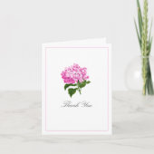 Pink Hydrangea Flower Baby Shower Baby Photo Bedankkaart (Voorkant)